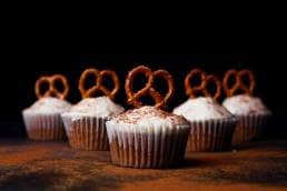 Cheese or Chocolate; Salty pretzels with sweet cupcakes