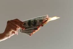 the world is negotiable pepsi & pie burning money