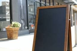 The Restaurant Without a Name; Blank signboard, No name